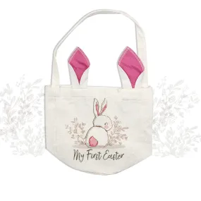 Easter basket | My First Easter bag blue or green or pink bunny ears | easter bunny basket