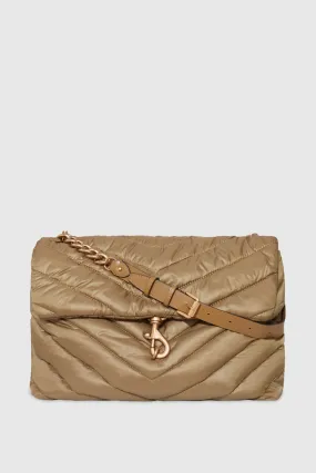 Edie Nylon XL Shoulder Bag In Brown