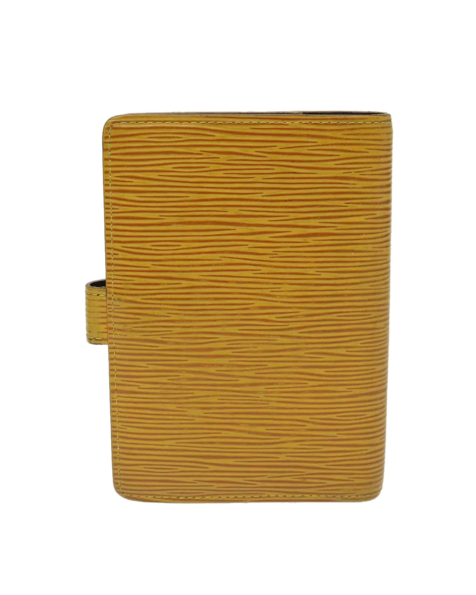 Epi Leather Yellow Day Planner Cover for Small Agendas