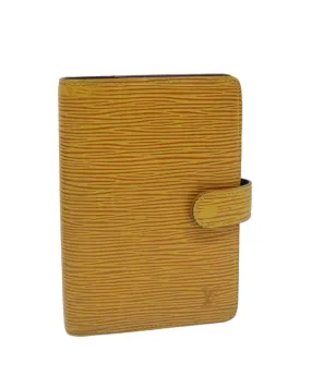 Epi Leather Yellow Day Planner Cover for Small Agendas