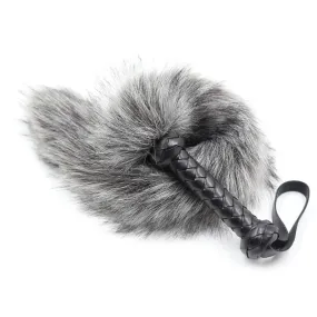 Faux Silver Fox Tail Flogger