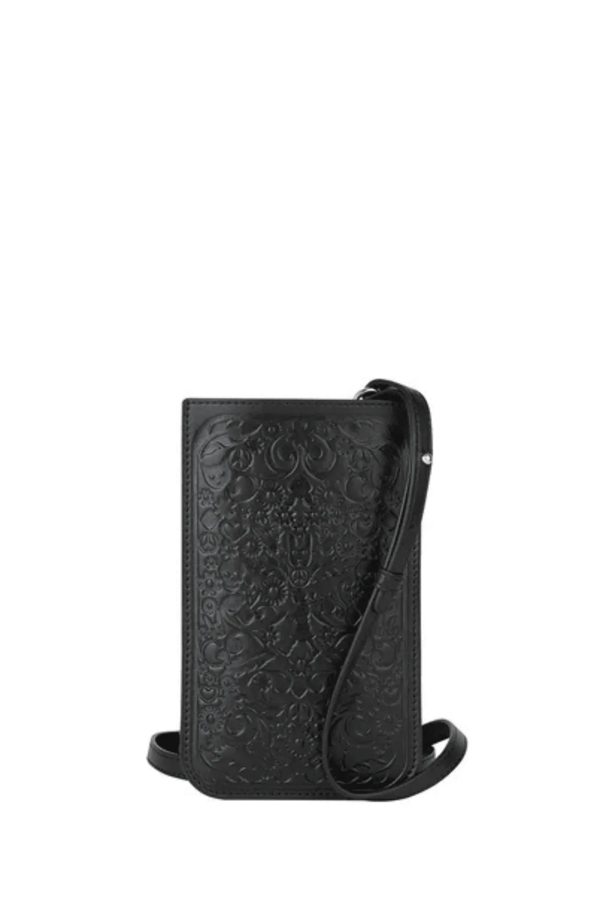 FILIGREE PHONE POUCH BLACK