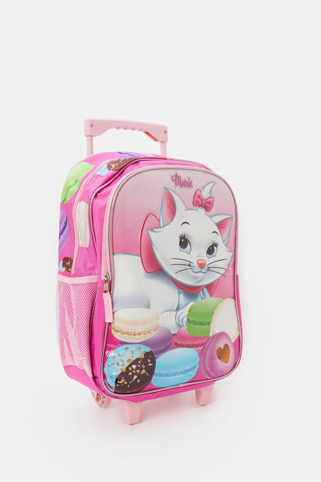 Girls Pink Marie Yummy Trolley Back Pack Set (5 Piece)