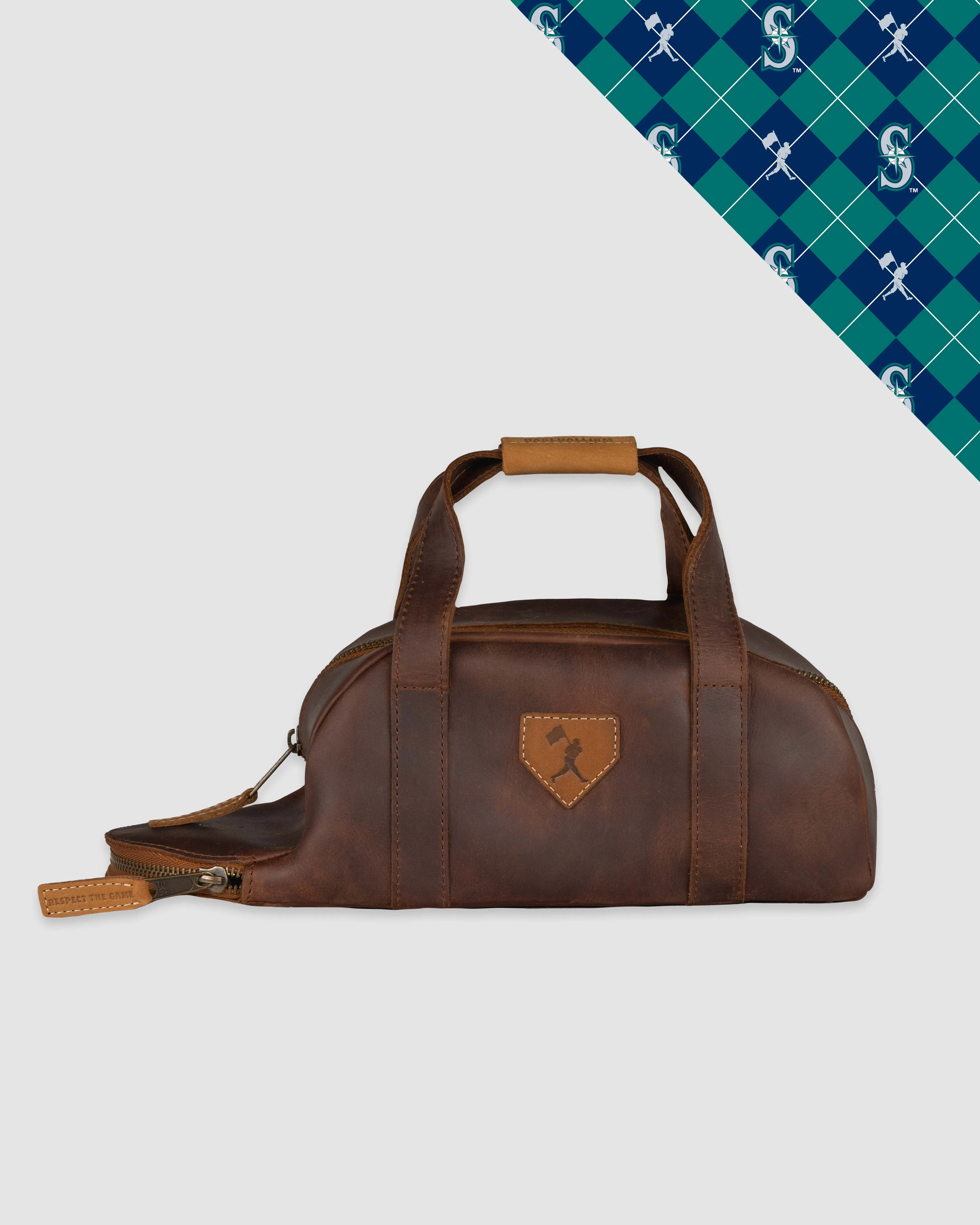 Glove Leather Toiletry Bat Bag - Seattle Mariners