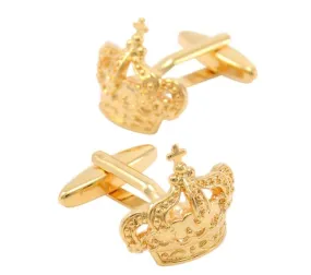 GOLD CROWN CUFFLINKS