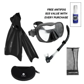 Great Barrier Reef Comfort Explorer Mask, Snorkel & Fin Package