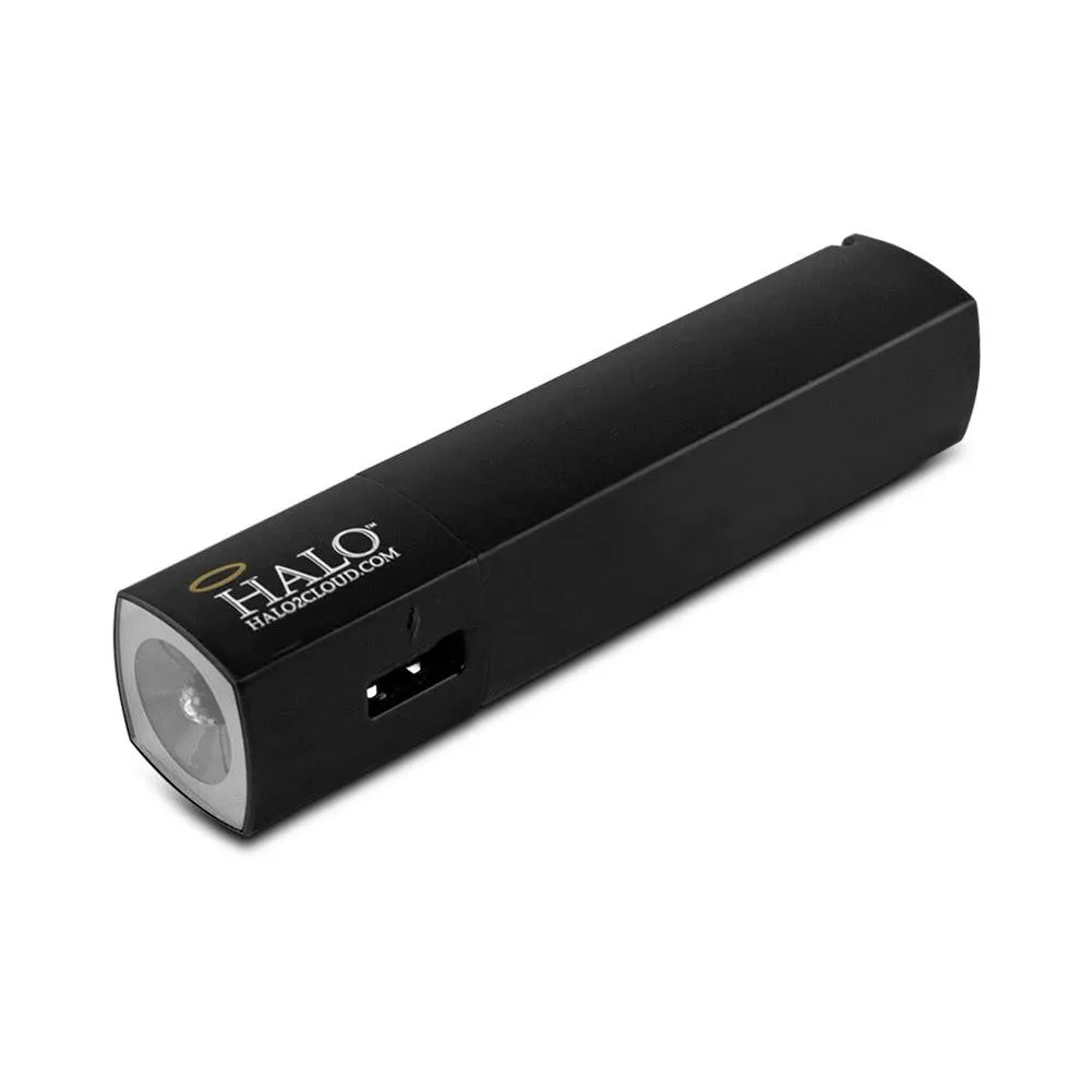 Halo Pocket Power Starlight 3000mAh Power Bank with Flash Light, Black