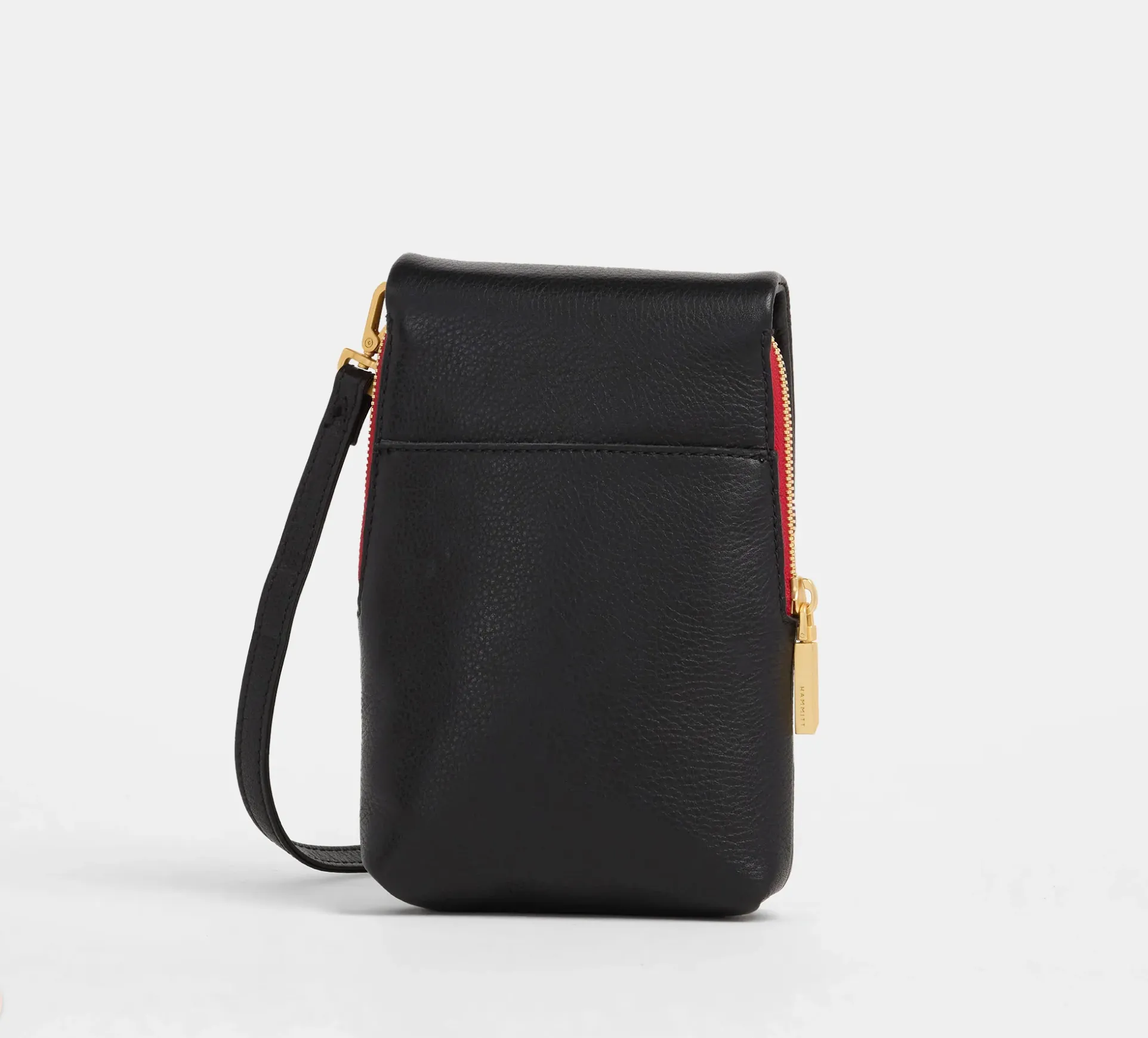 Hammitt VIP Mobile Bag Black with Red Zip