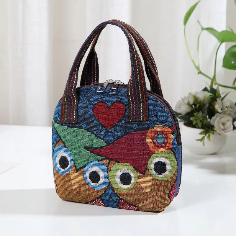 Handbag bag women's new bag children's bag woven ethnic style small cloth bag