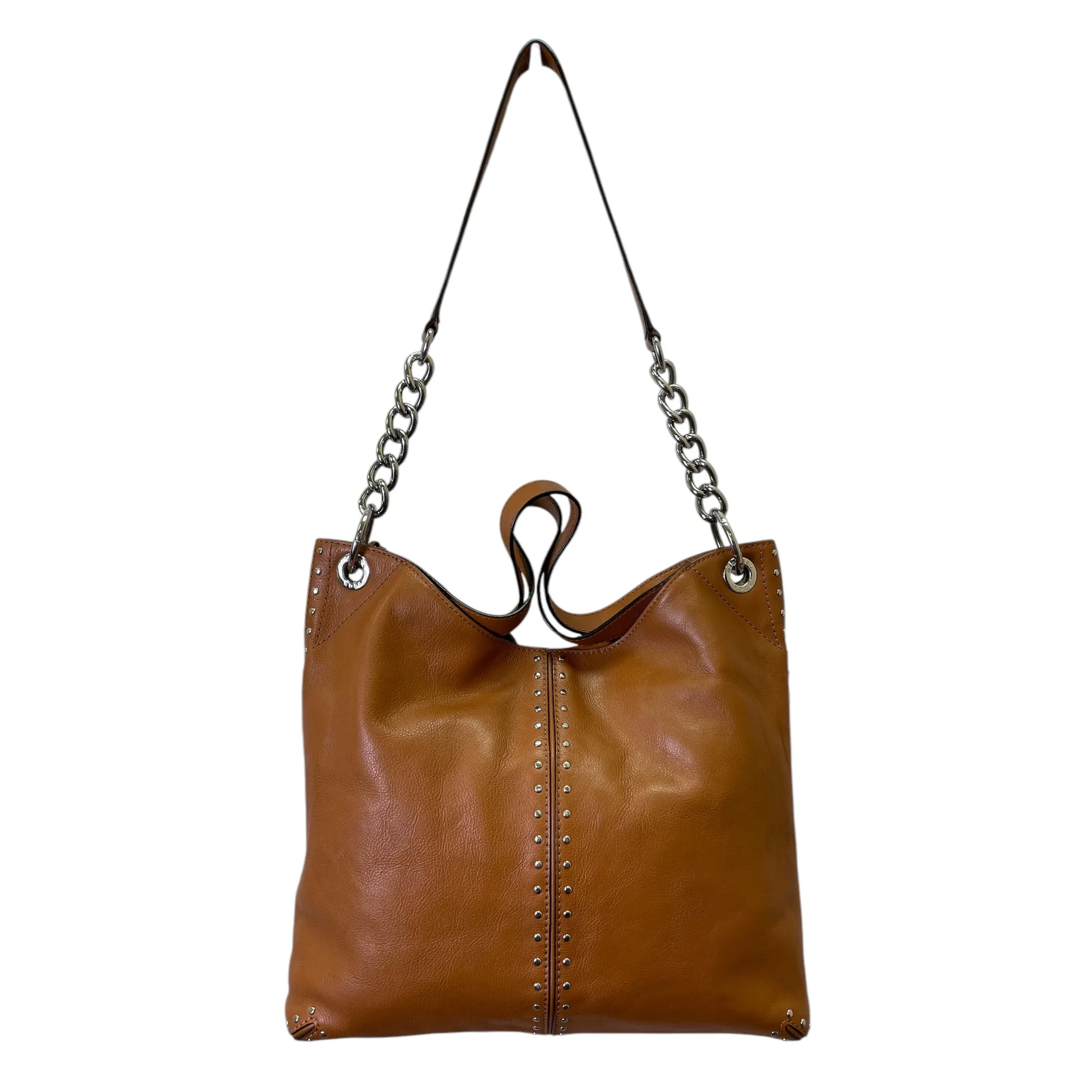 Handbag Leather By Michael By Michael Kors In Brown, Size:Large