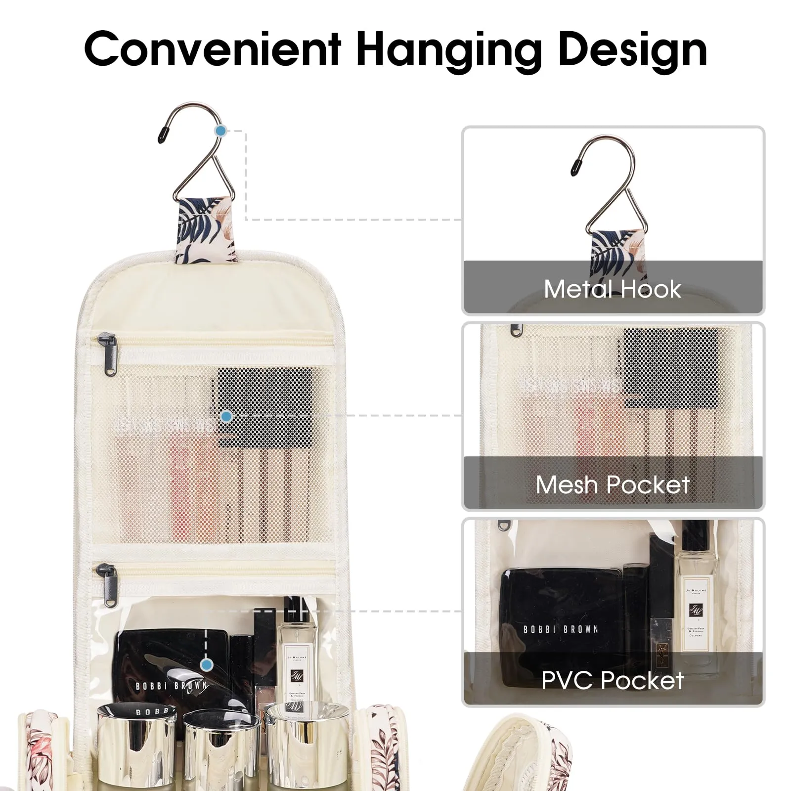 Hanging Toiletry Makeup Bag Dry Wet Separation - NW5204