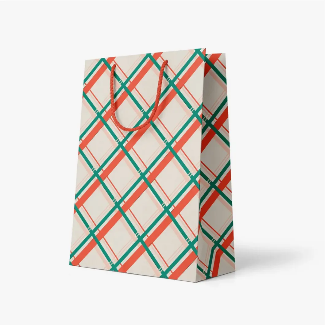 Holiday Plaid Gift Bag