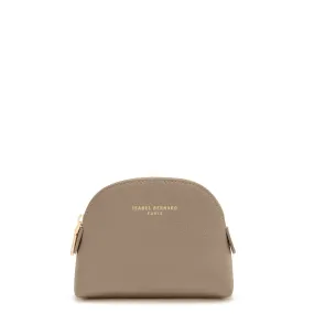 Honoré Babette taupe calfskin leather toiletry bag