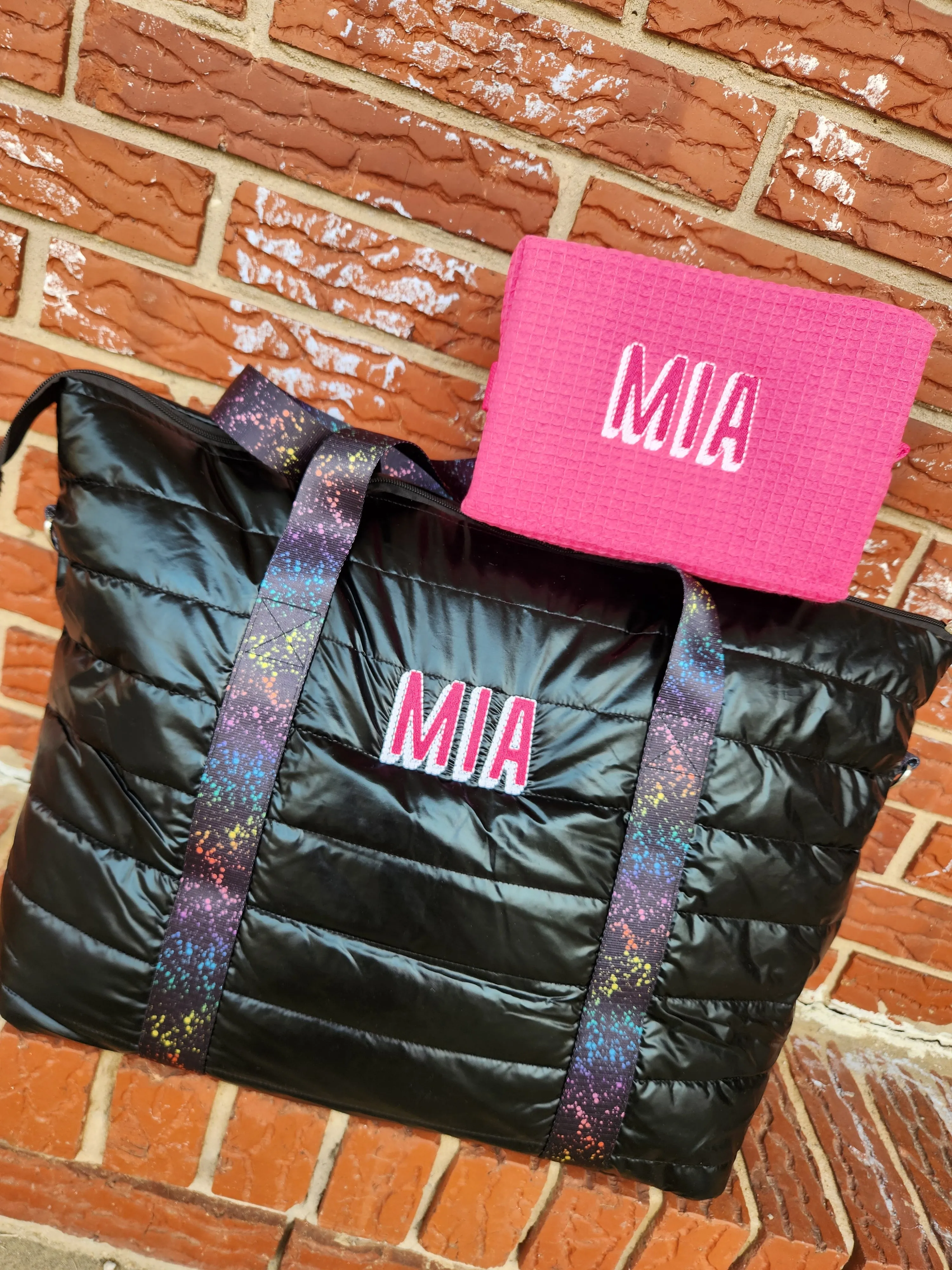 Hot Pink Waffle Toiletry Bag