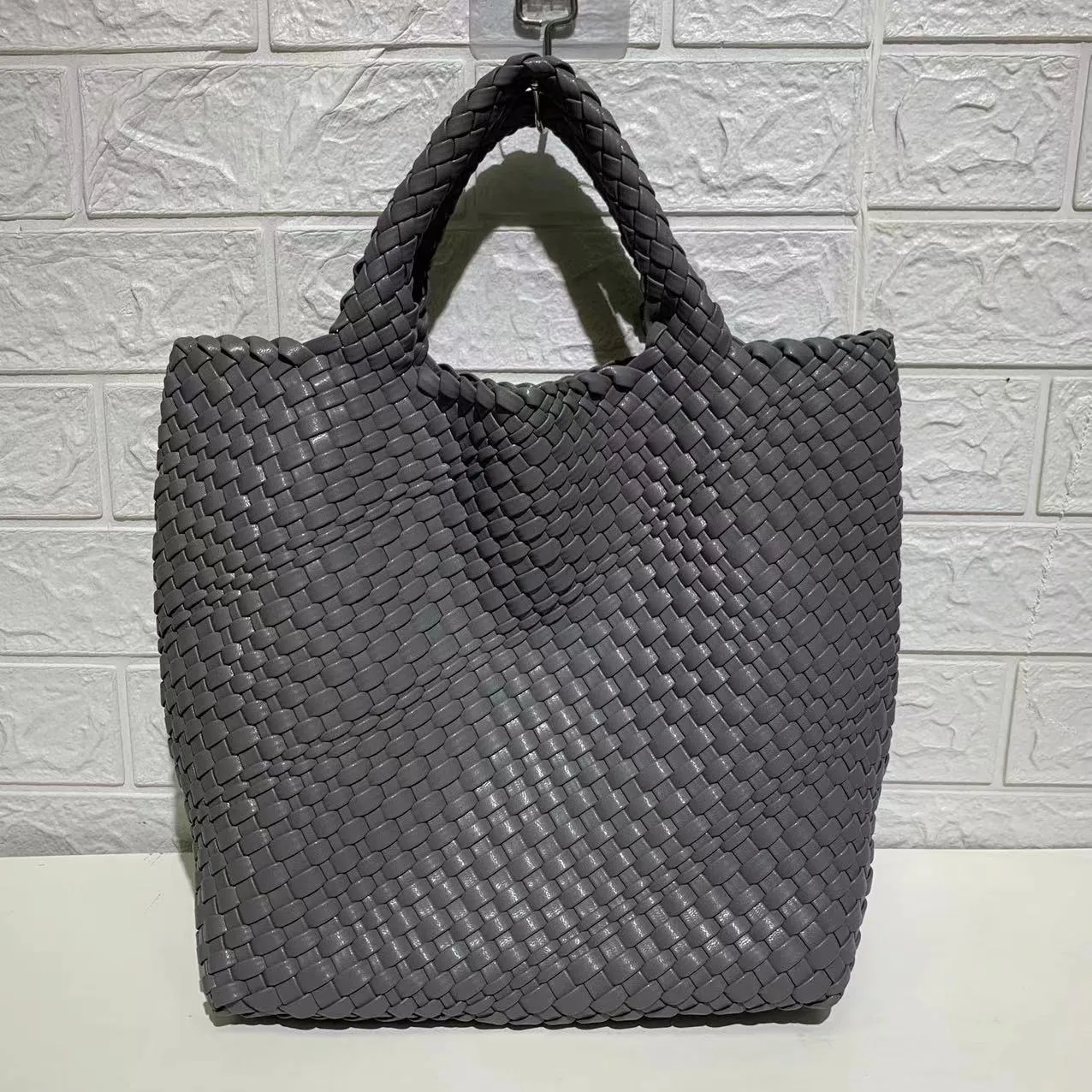 Ibiza Faux Leather Woven Tote - 21 Colors