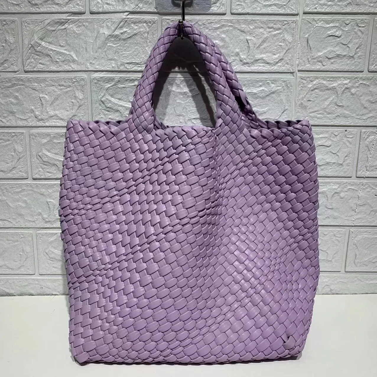 Ibiza Faux Leather Woven Tote - 21 Colors