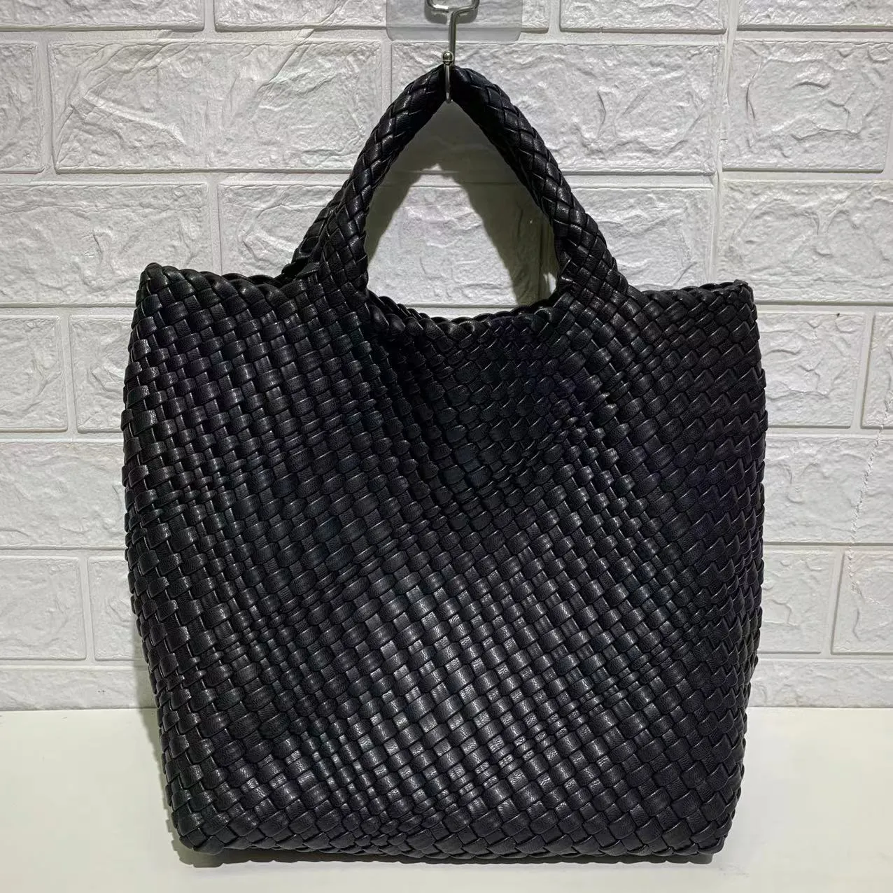 Ibiza Faux Leather Woven Tote - 21 Colors