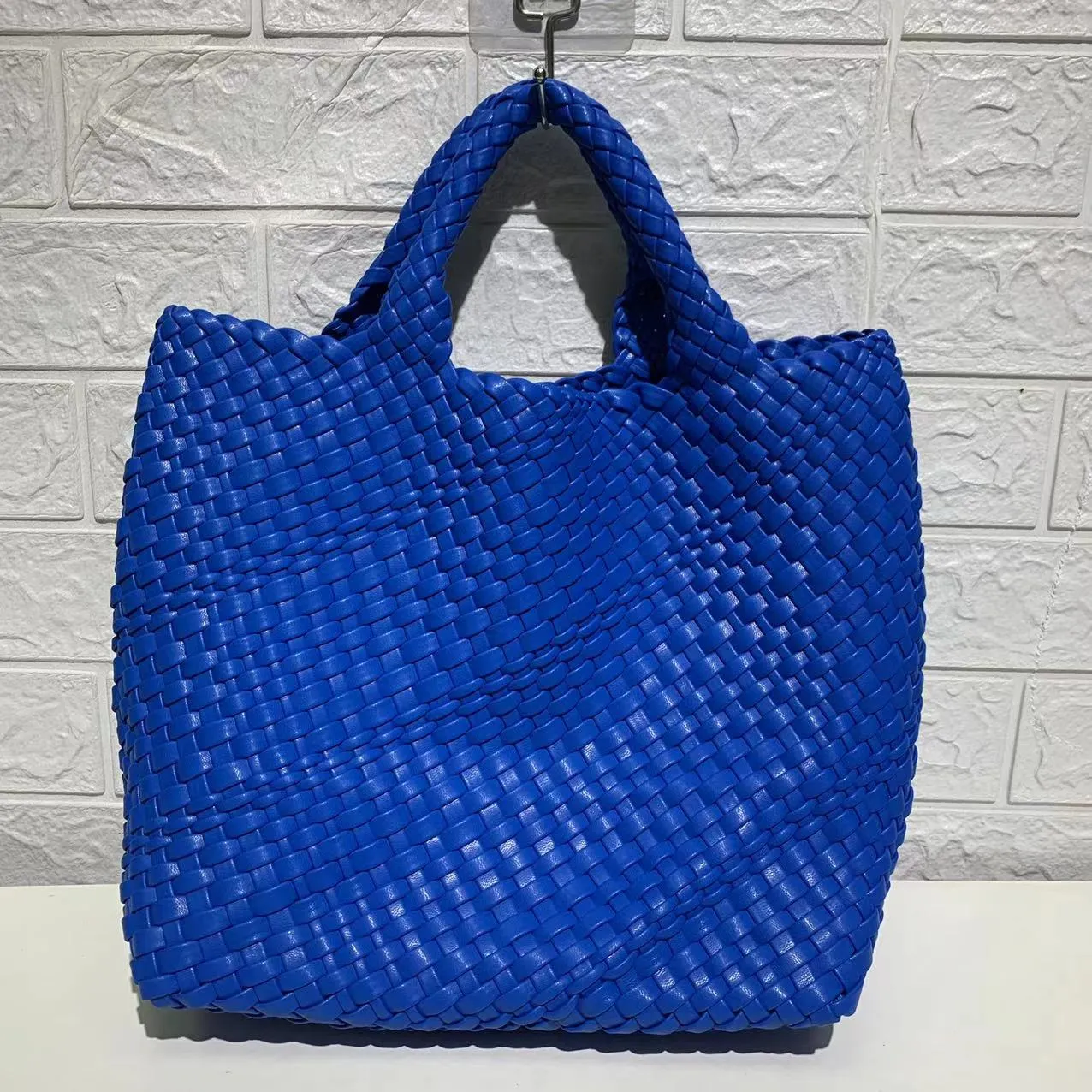 Ibiza Faux Leather Woven Tote - 21 Colors