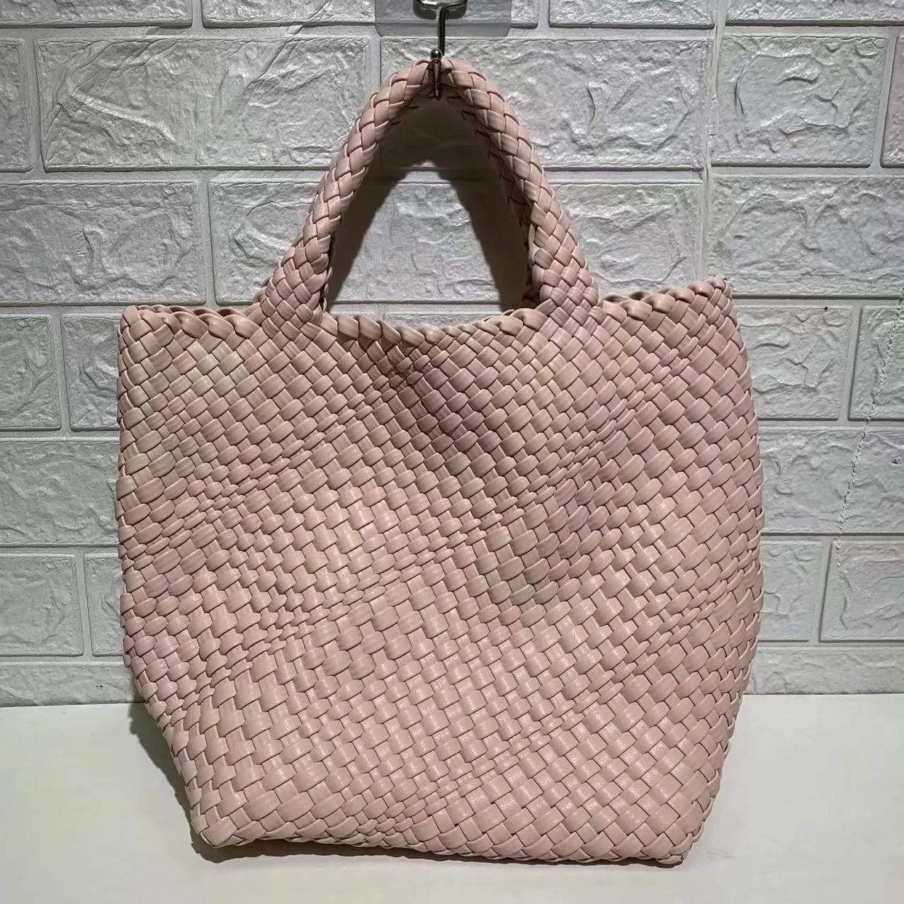 Ibiza Faux Leather Woven Tote - 21 Colors