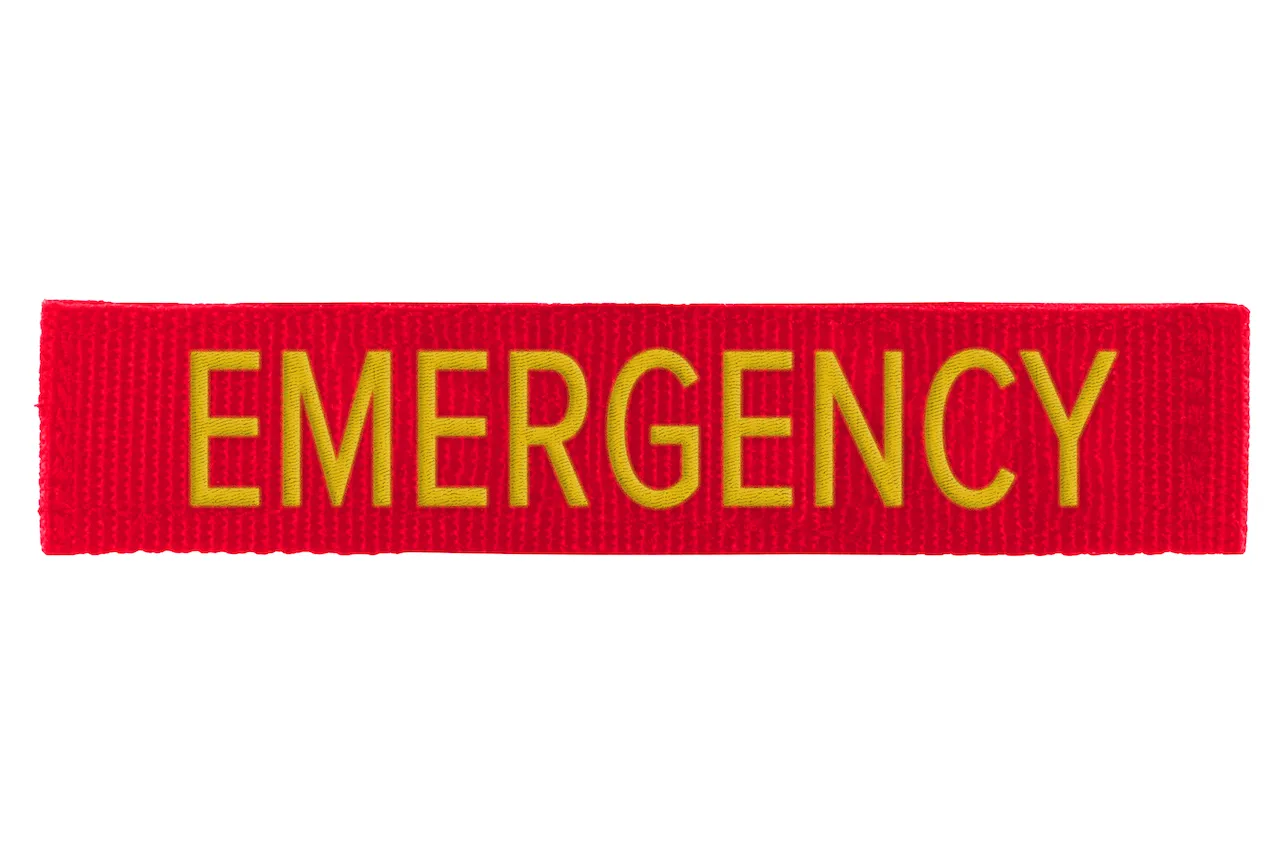 ID Panel | EMERGENCY | (Gold on Red)