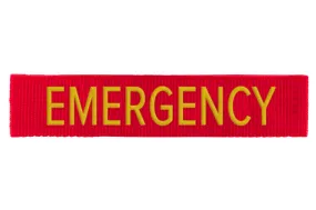 ID Panel | EMERGENCY | (Gold on Red)