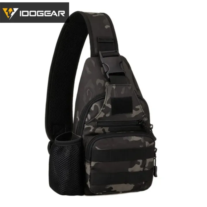 IDOGEAR Tactical USB Shoulder Bag Sling Pack Chest Bag Crossbody Daypack Hiking Camo Traveling Single Shoulder bags 3527