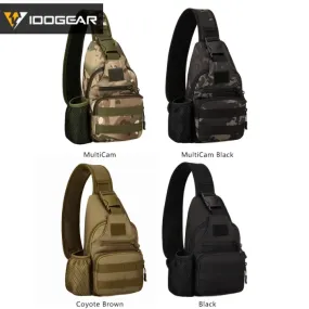 IDOGEAR Tactical USB Shoulder Bag Sling Pack Chest Bag Crossbody Daypack Hiking Camo Traveling Single Shoulder bags 3527