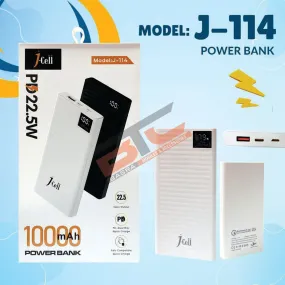 Jcell j114 power bank 10000 mah PD 22.5W for all mobiles