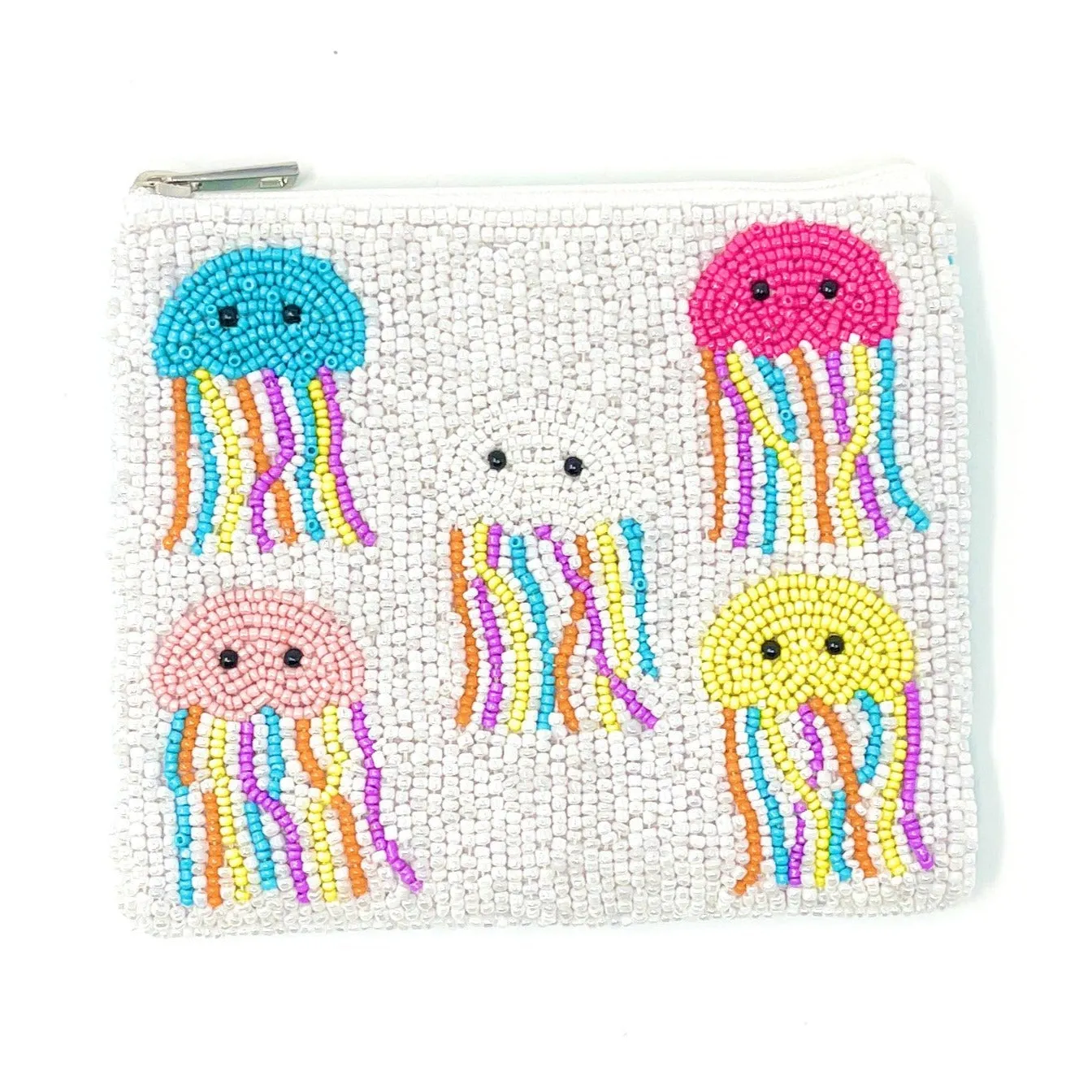 Jellyfish Beaded Coin Purse