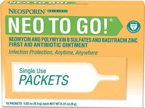 Johnson & Johnson To Go Single-Use Packet 10 Packets/Box