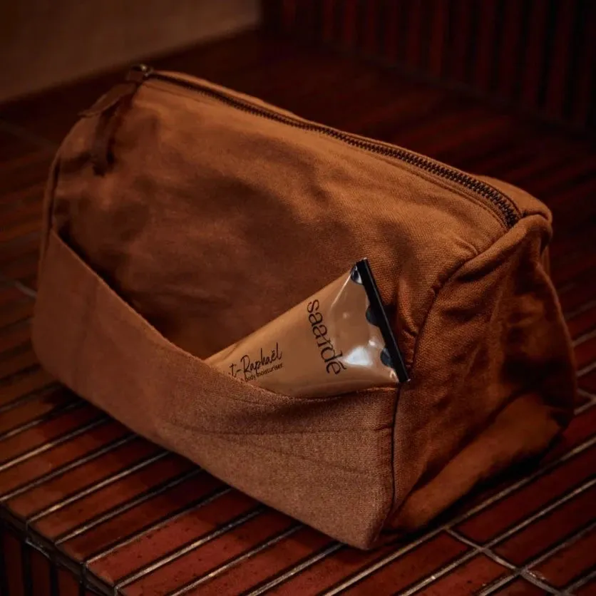 Journey Toiletry Canvas Bag Terracotta