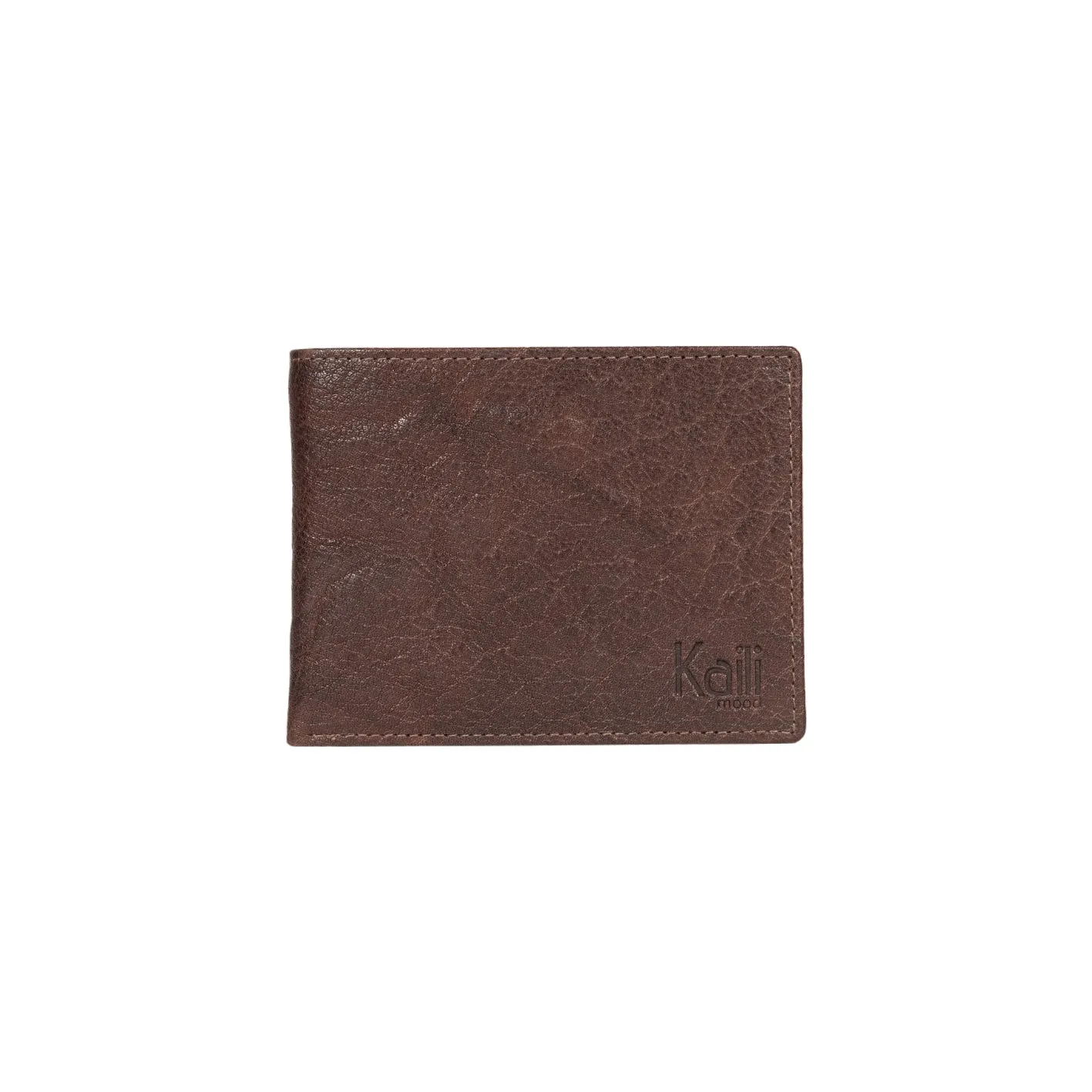 Kaili Mood Men's full grain leather Wallet Volanatadark brown