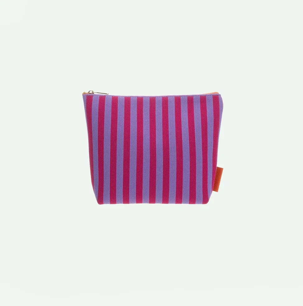 Knitted Striped Toiletry Bag