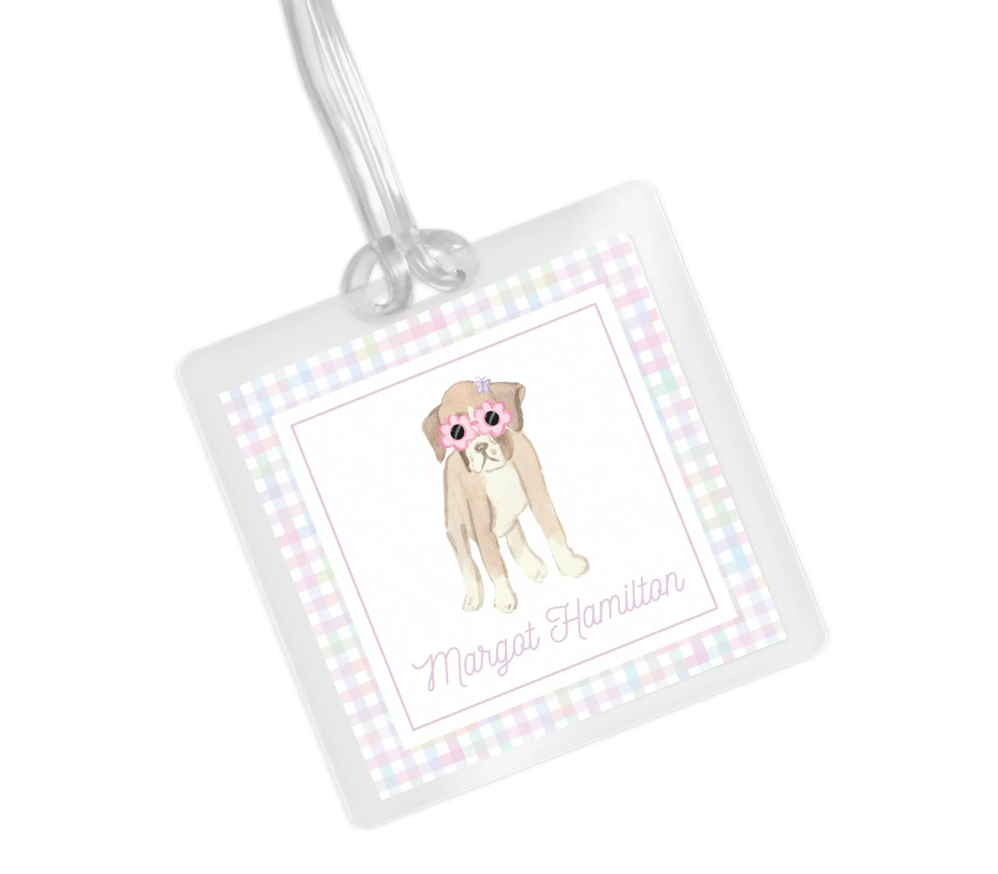 Laminated Bag Tag - Sunglasses Pup