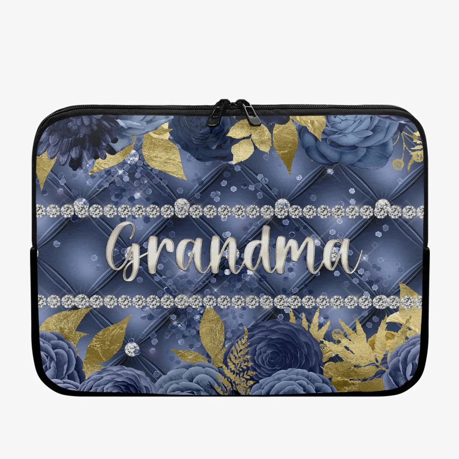 Laptop Sleeve - without handles - Navy Floral - Grandma