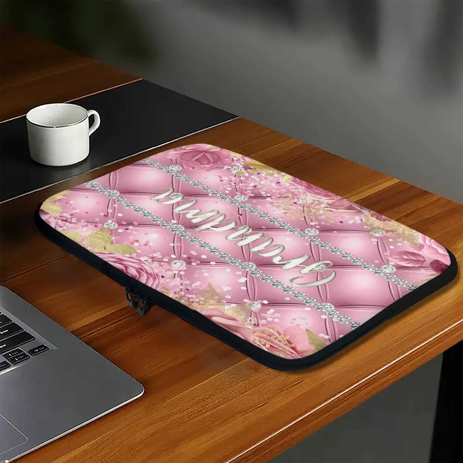 Laptop Sleeve - without handles - Pink Floral - Grandma