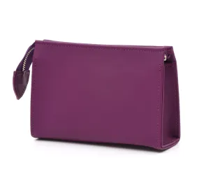 Leather Toiletry Pouch 15 - Purple