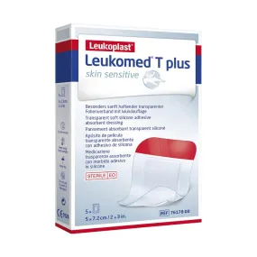 Leukomed T Plus Skin Sensitive 5 x 7.2cm 5 Pack