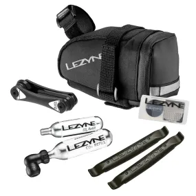 Lezyne M-Caddy Seat Bag Twin Speed Drive 16g CO2 Rap6 Tool SmartKit Composite Matrix Tire Levers BLK