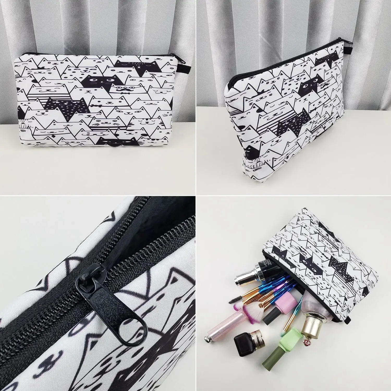 Marble Pattern Abstract Art Makeup Bag Eco-Friendly Cosmetic Organizer