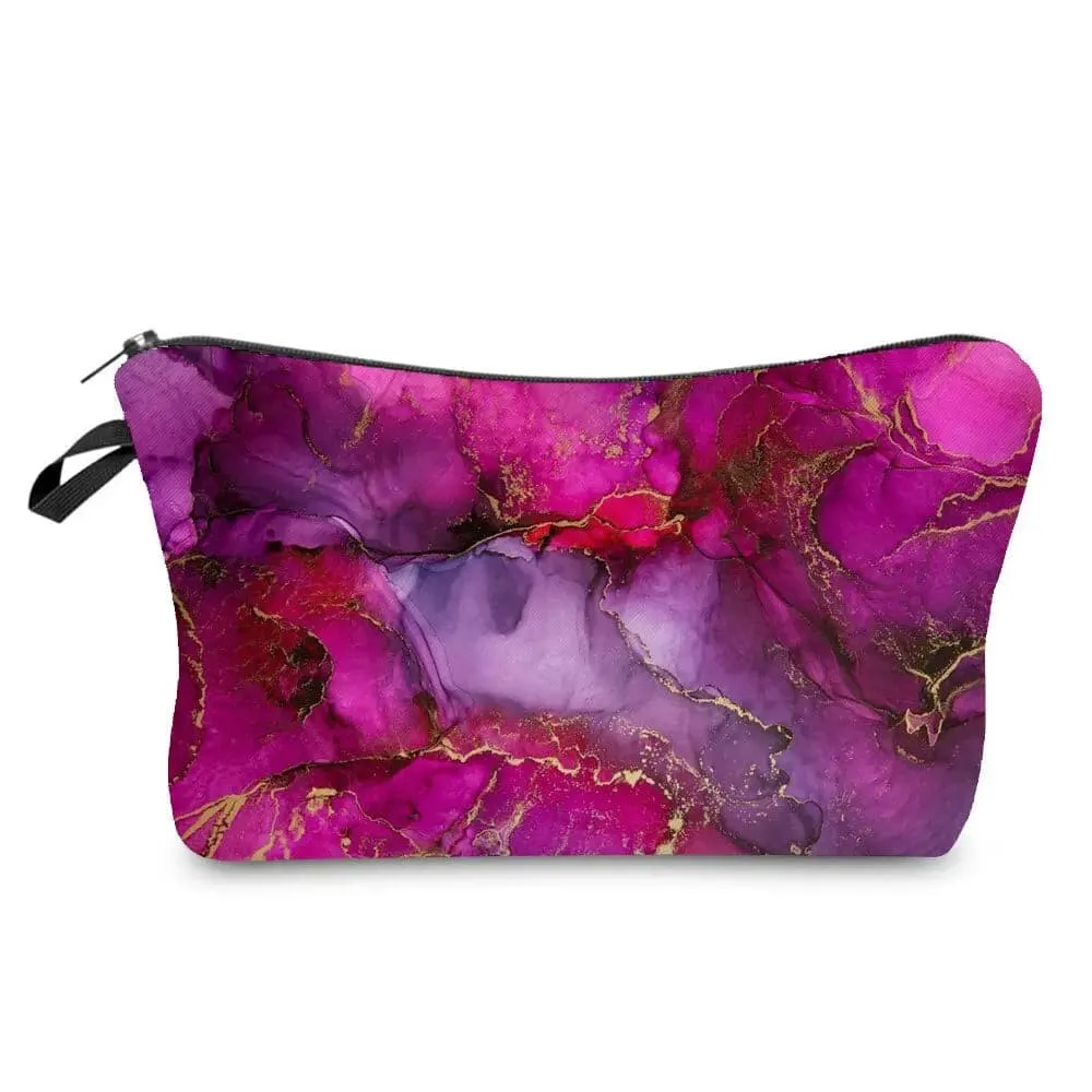 Marble Pattern Abstract Art Makeup Bag Eco-Friendly Cosmetic Organizer