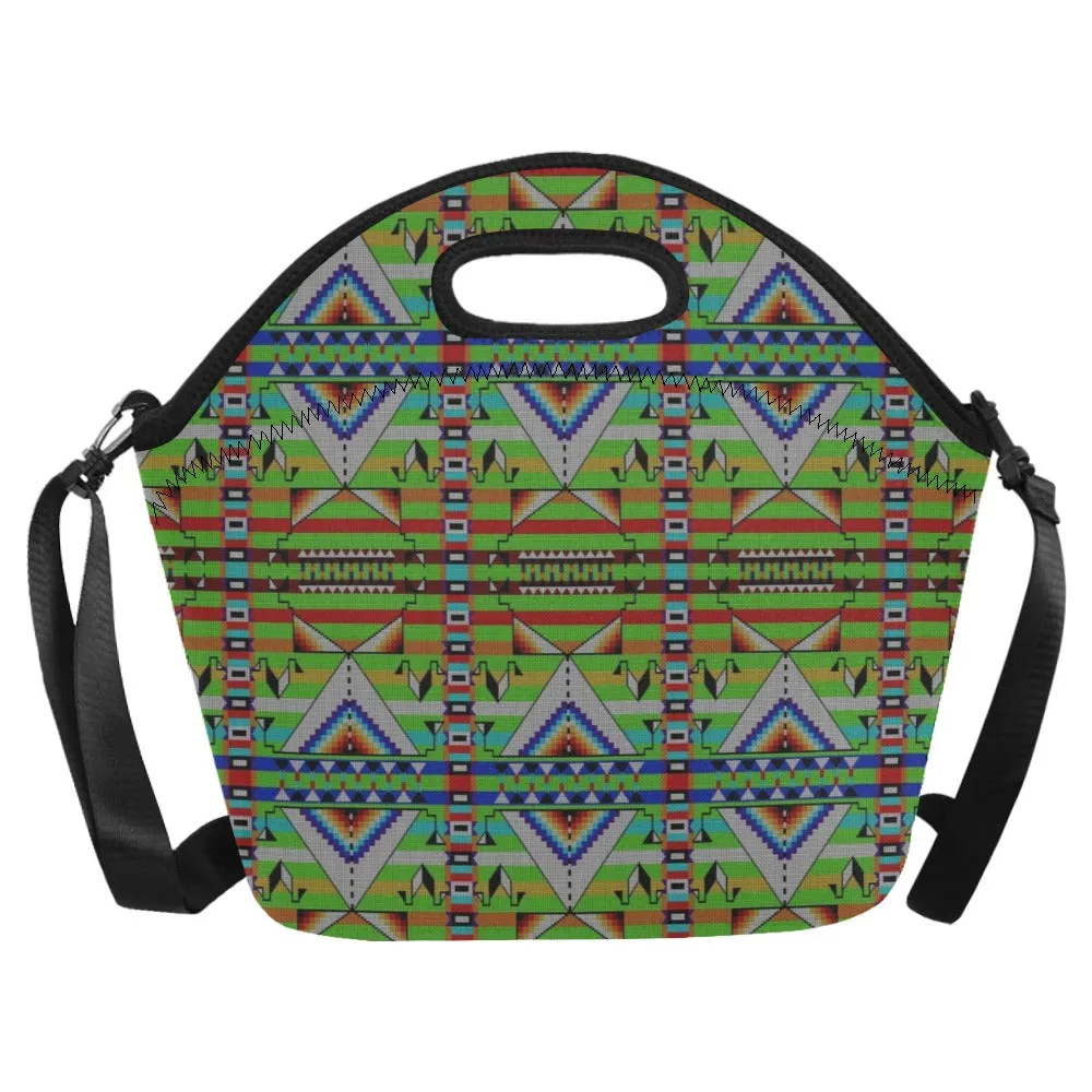 Medicine Blessing Lime Green Neoprene Lunch Bag/Large