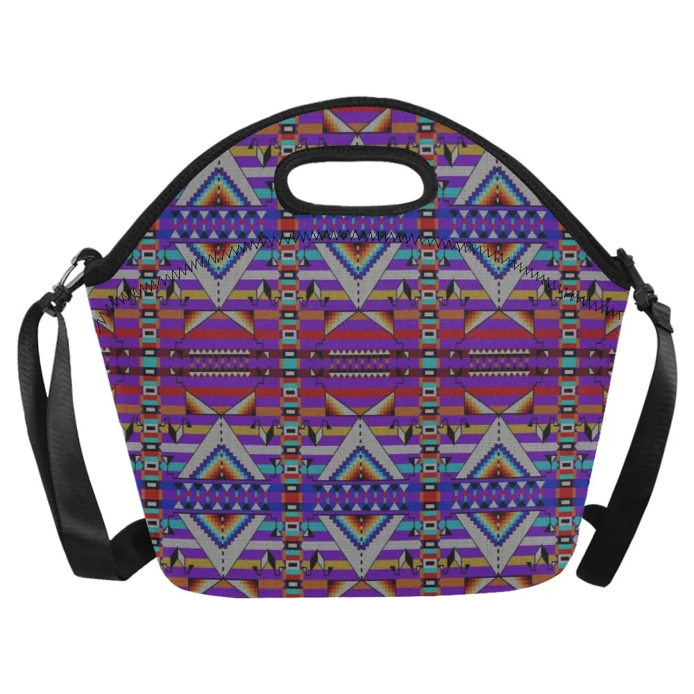 Medicine Blessing Purple Neoprene Lunch Bag/Large