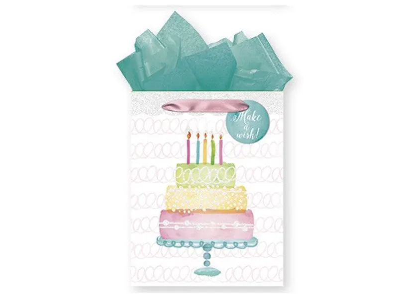 Medium Birthday Gift Bags, Hip Hip Hooray,  Happy Birthday Bicycle & Balloons & More.