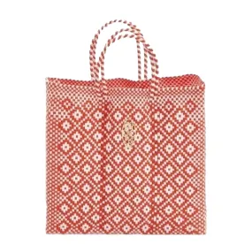 MEDIUM ORANGE AZTEC TOTE BAG