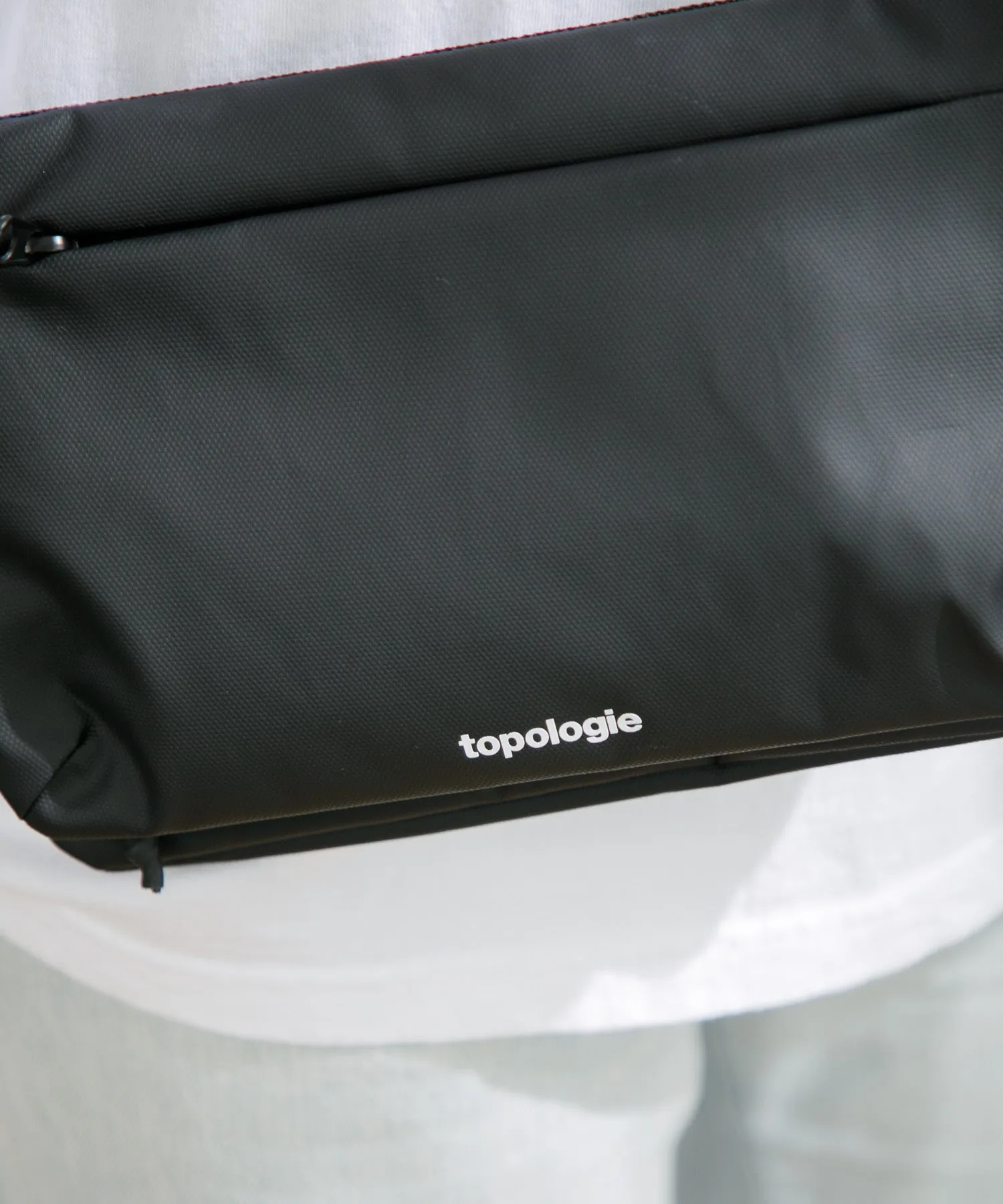 【MEN , WOMEN】Topologie フラットサコッシュスモール Dry Black