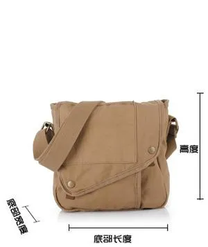 Men's wear-resistant canvas messenger bag for outdoor travel