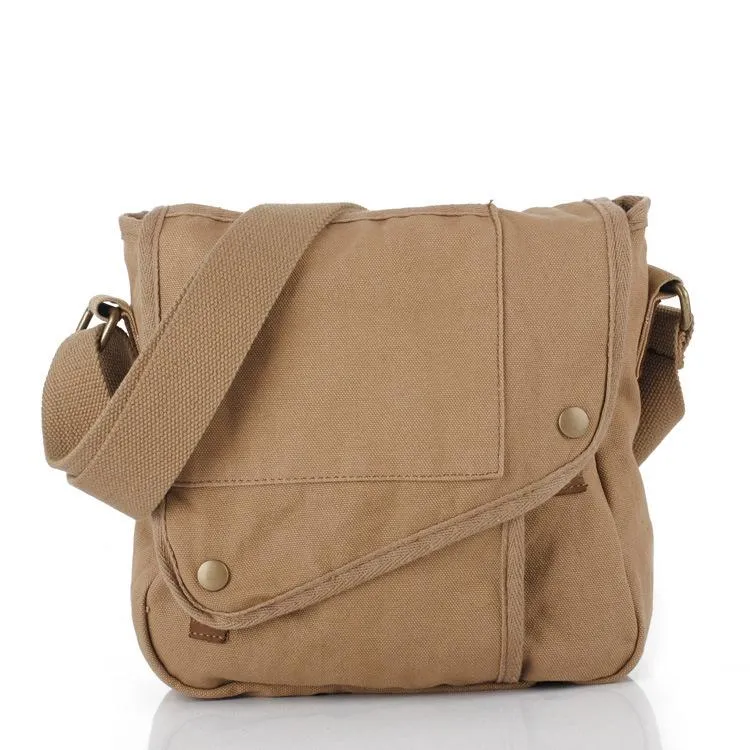 Men's wear-resistant canvas messenger bag for outdoor travel