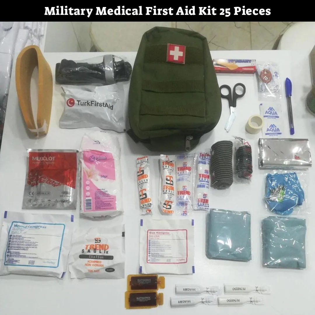 Military Medical First Aid Kit 25 Pieces (Military Medical Bag)