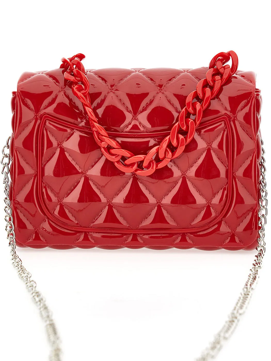 MONNALISA Red handbag with rhinestone for girl-17A005